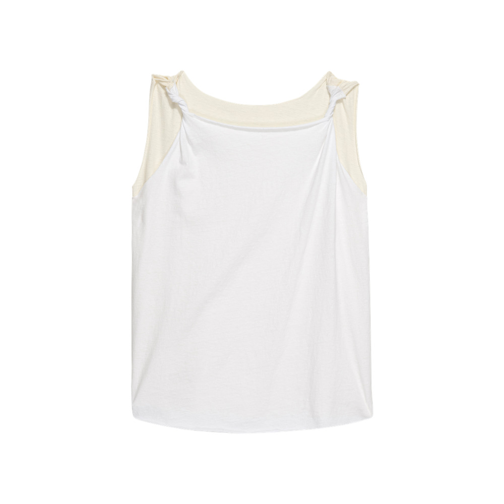 Donni 'Duo' White Twist Tank Size XL